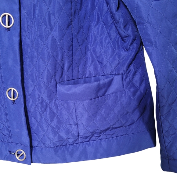 RQT Women's Quilted Lined Royal Blue Jacket w/Decorative Buttons Size XL - Picture 3 of 10
